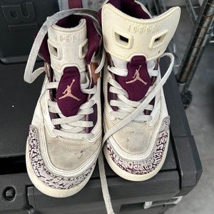 Burgundy Grey White Jordan’s